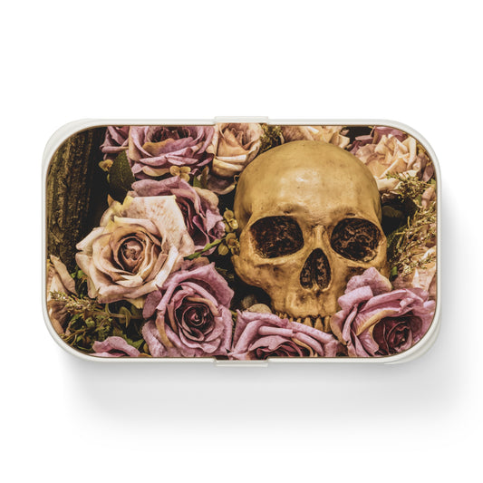 Bento Lunch Box Skull and Pink Roses